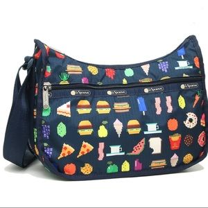 SOLD/Lesportsac pixel food cross body bag